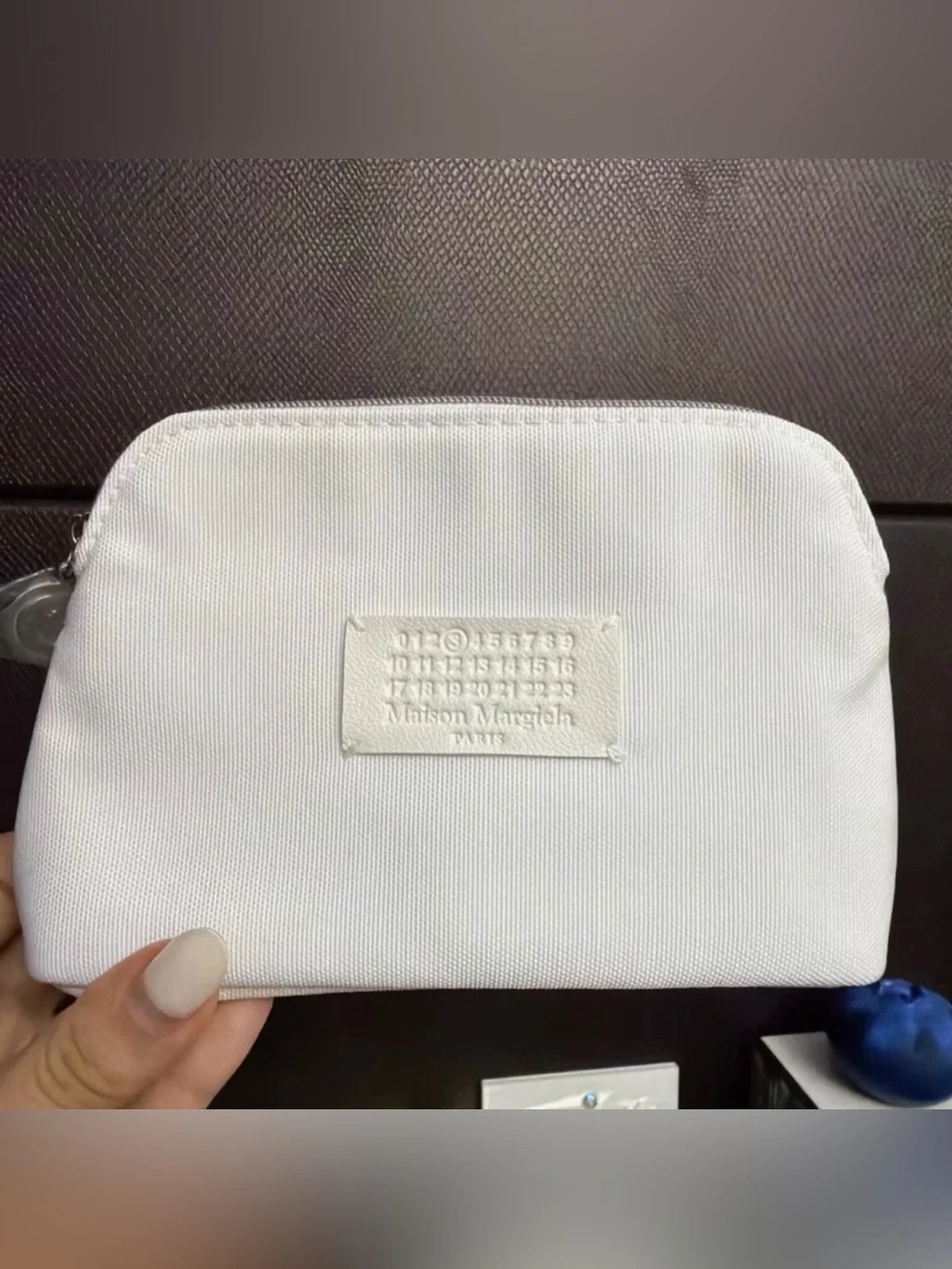 Maison Martin Margiela White Canvas Cosmetic Pouch